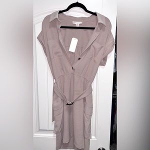 Monteau Los Angeles Tan 70s Style Dress